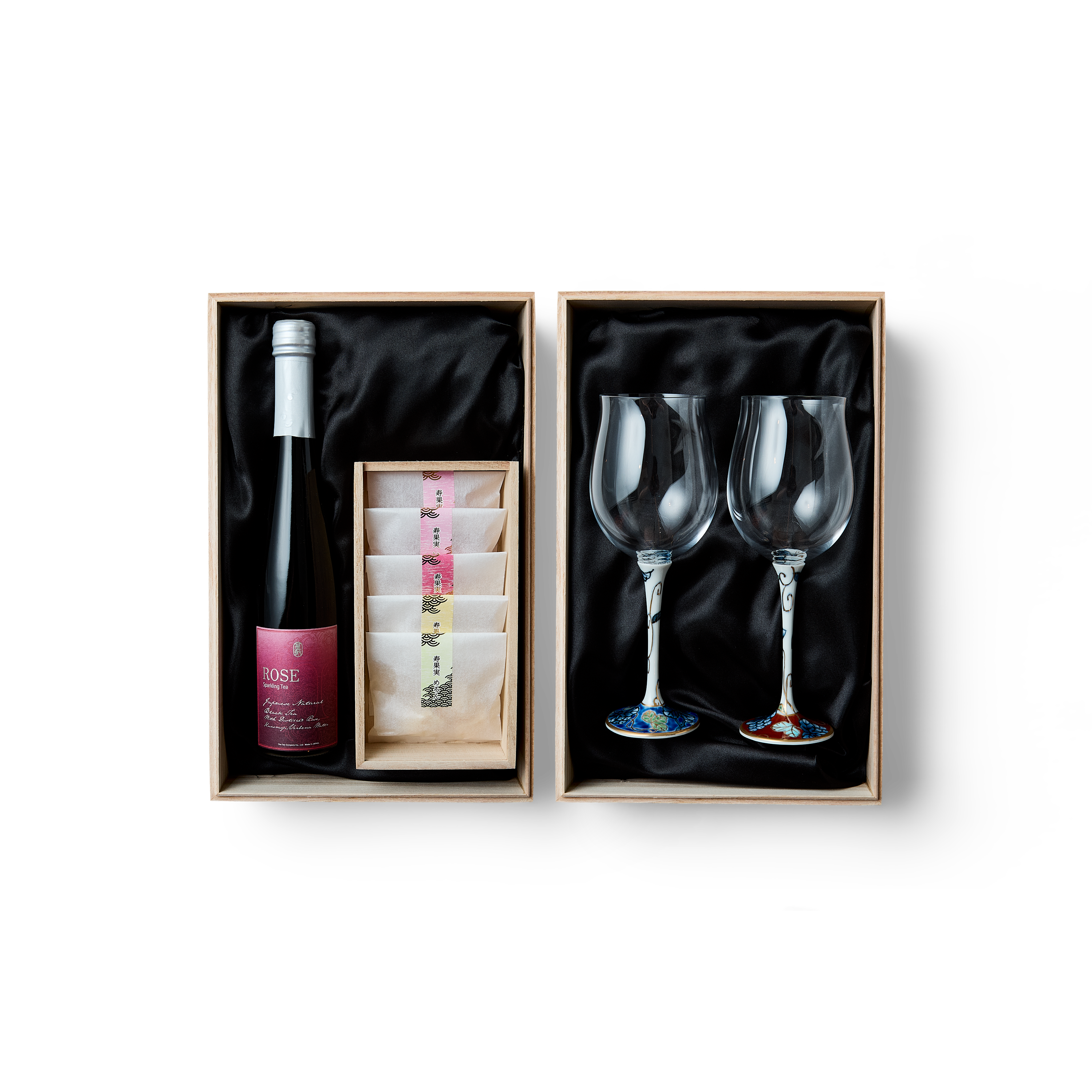 Kotobuki Kajitsu + Rose Sparkling + Arita Porcelain Wine Glass Pair