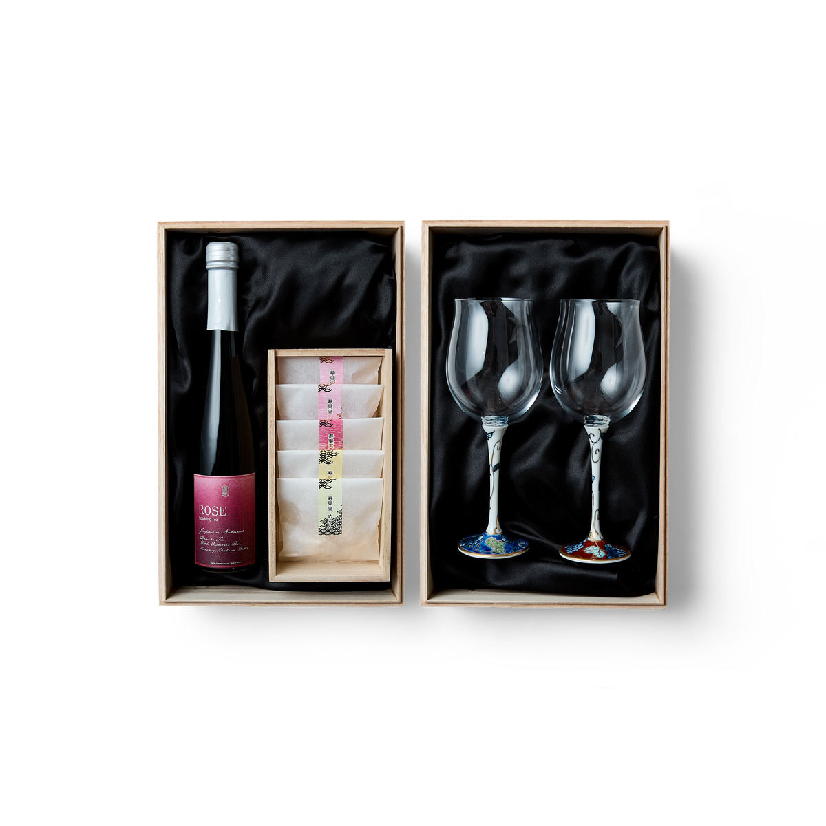 Kotobuki Kajitsu + Rose Sparkling + Arita Porcelain Wine Glass Pair