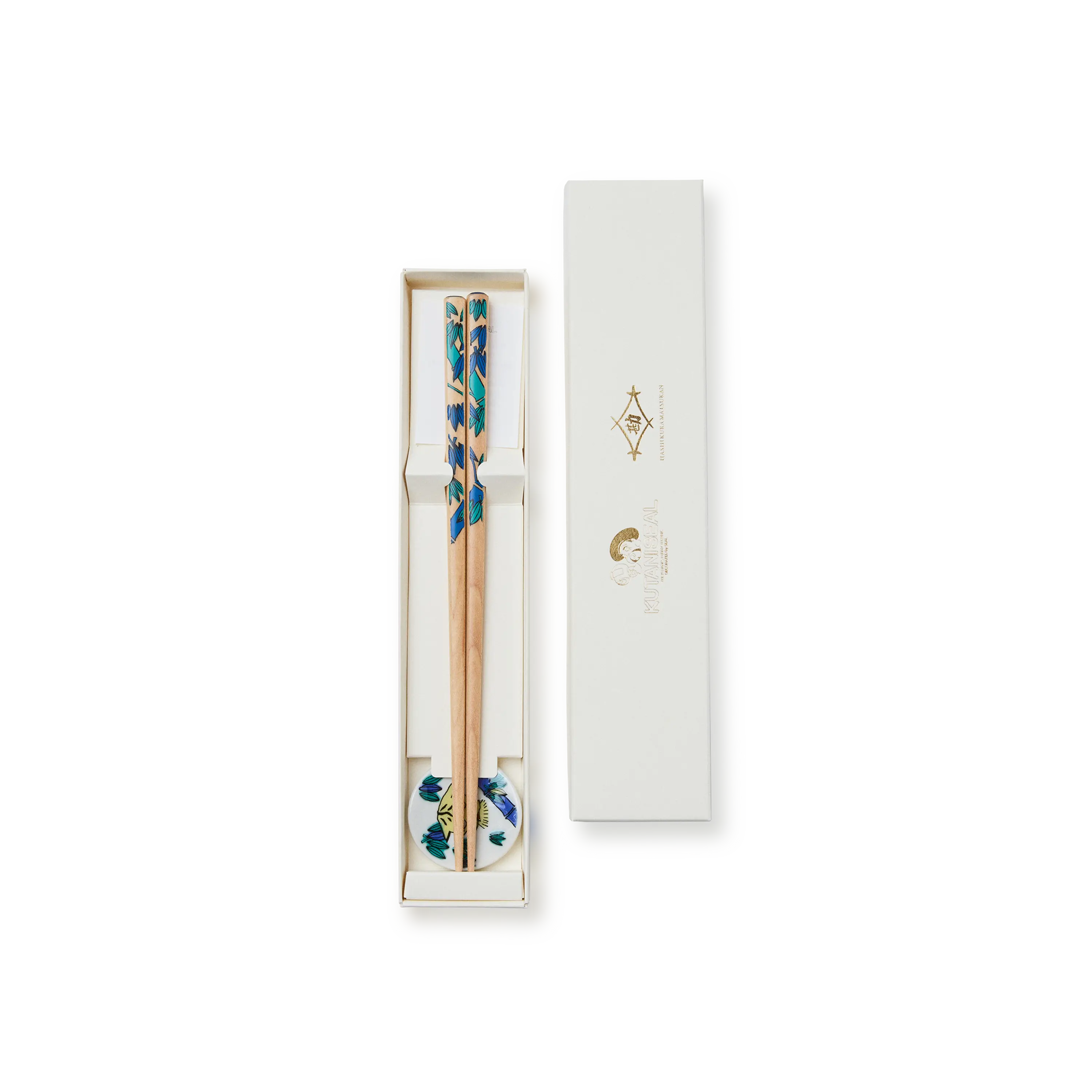 Flower Chopsticks “Bamboo” – with Chopstick Rest and Gift Box