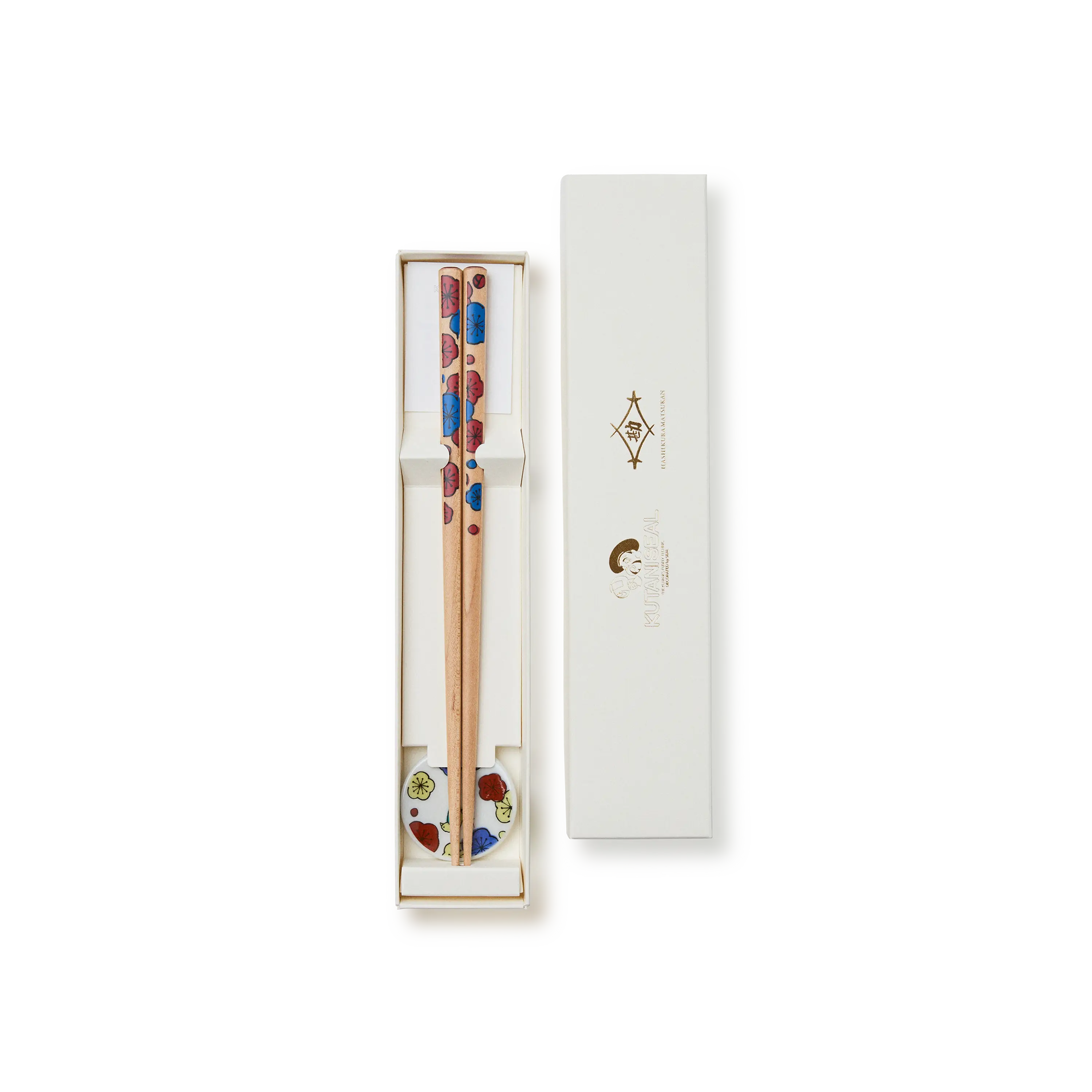 Flower Chopsticks “Plum Blossom” – with Chopstick Rest and Gift Box