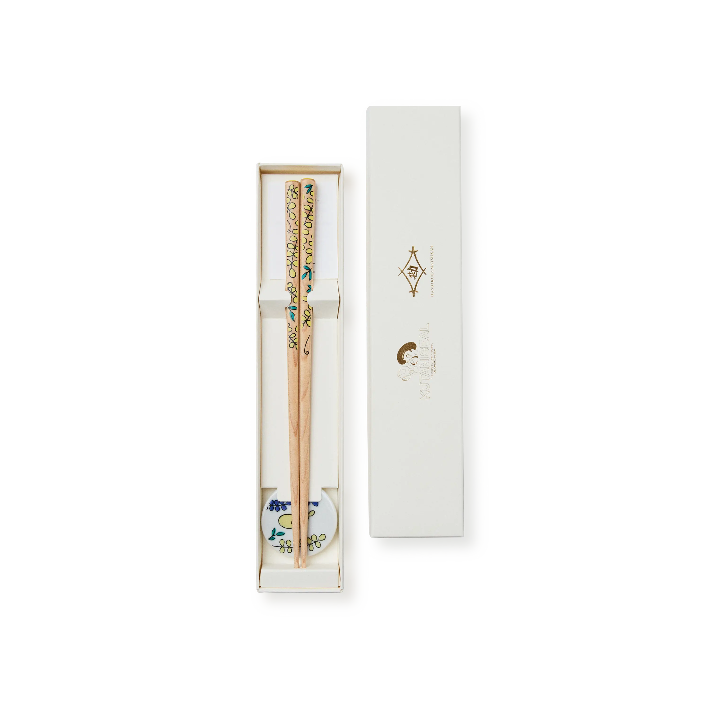 Flower Chopsticks “Wisteria” – with Chopstick Rest and Gift Box