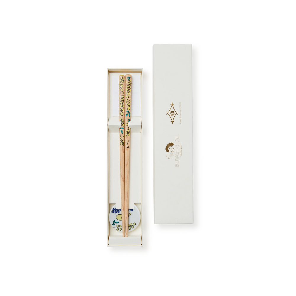 Flower Chopsticks “Wisteria” – with Chopstick Rest and Gift Box