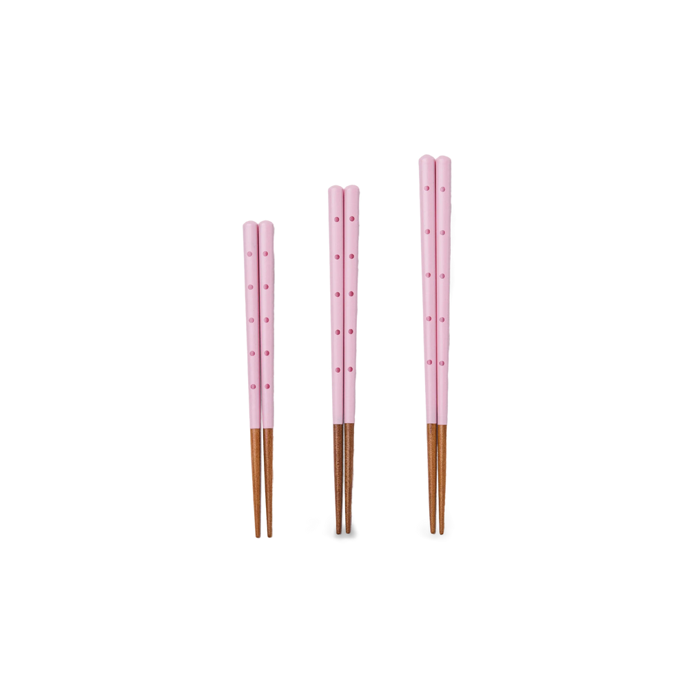 Kids’ Chopsticks – Polka Dot Pink